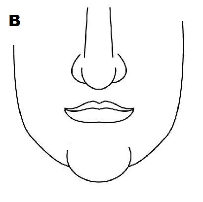 round chin in face reading